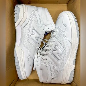 New Balance 650 Sneakers: White/White/Grey